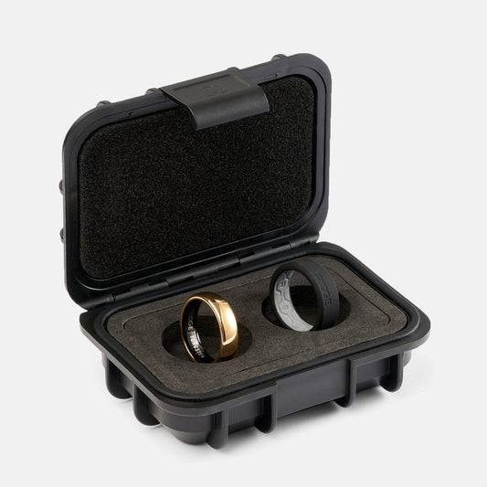 Ridge 6mm Rounded Ring Set - 24K Gold