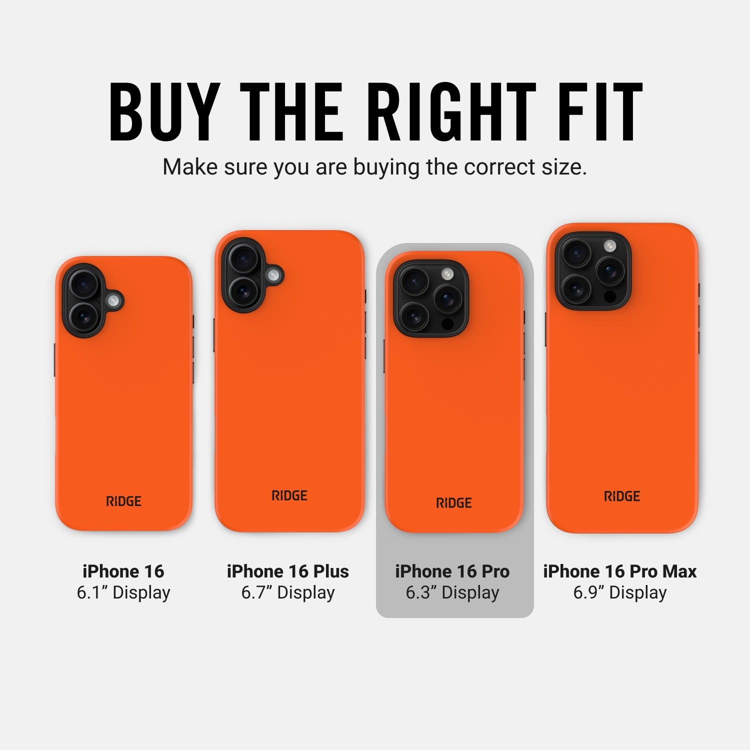 Ridge Phone Case - Basecamp Orange - iPhone 16 Pro